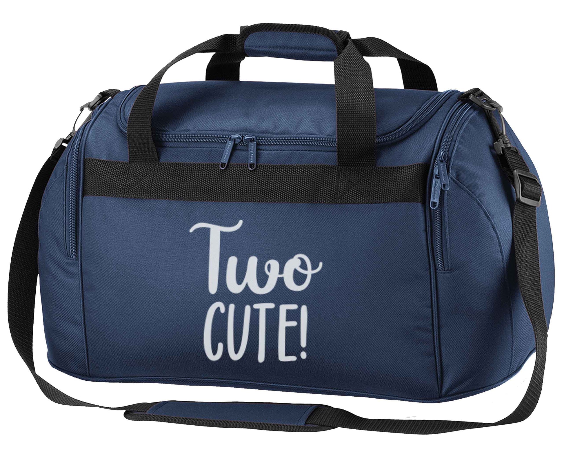 Two cute navy holdall / duffel bag