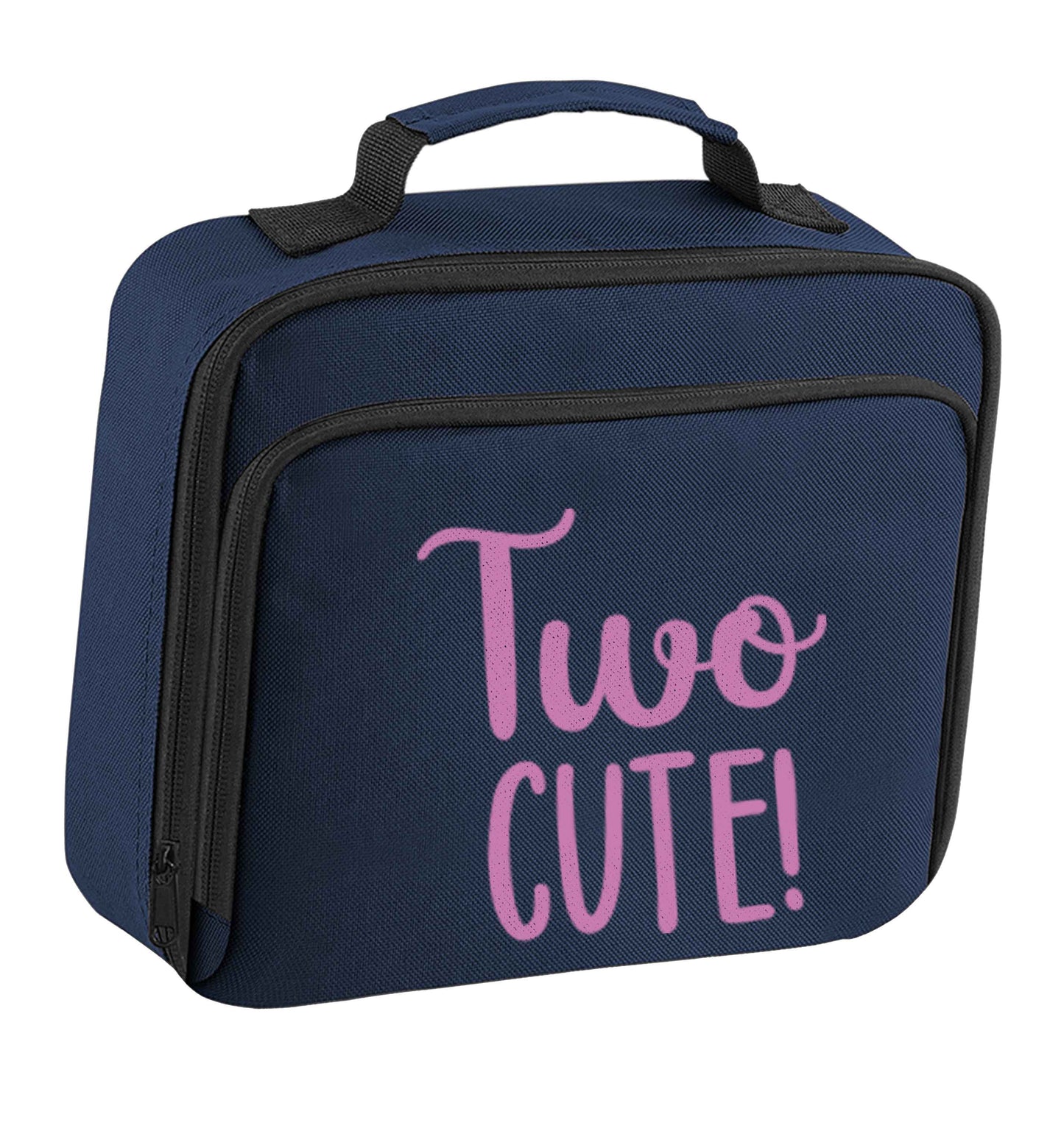 Two cute insulated navy lunch bag cooler