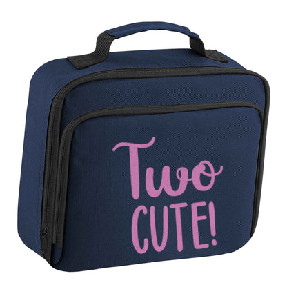 Two cute insulated navy lunch bag cooler