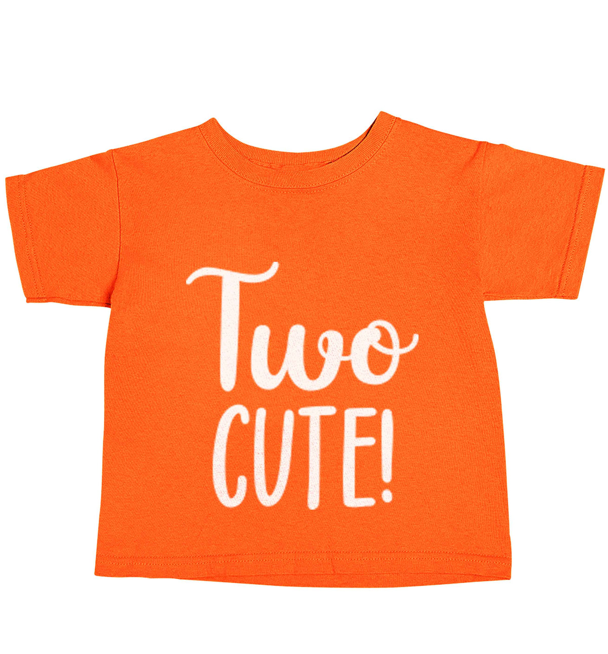 Two cute pink text orange baby toddler Tshirt 2 Years