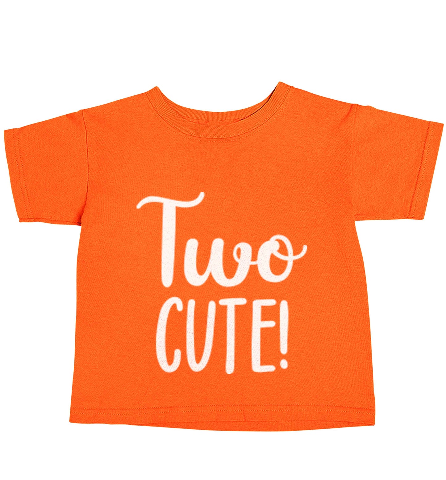 Two cute pink text orange baby toddler Tshirt 2 Years