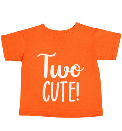 Two cute pink text orange baby toddler Tshirt 2 Years