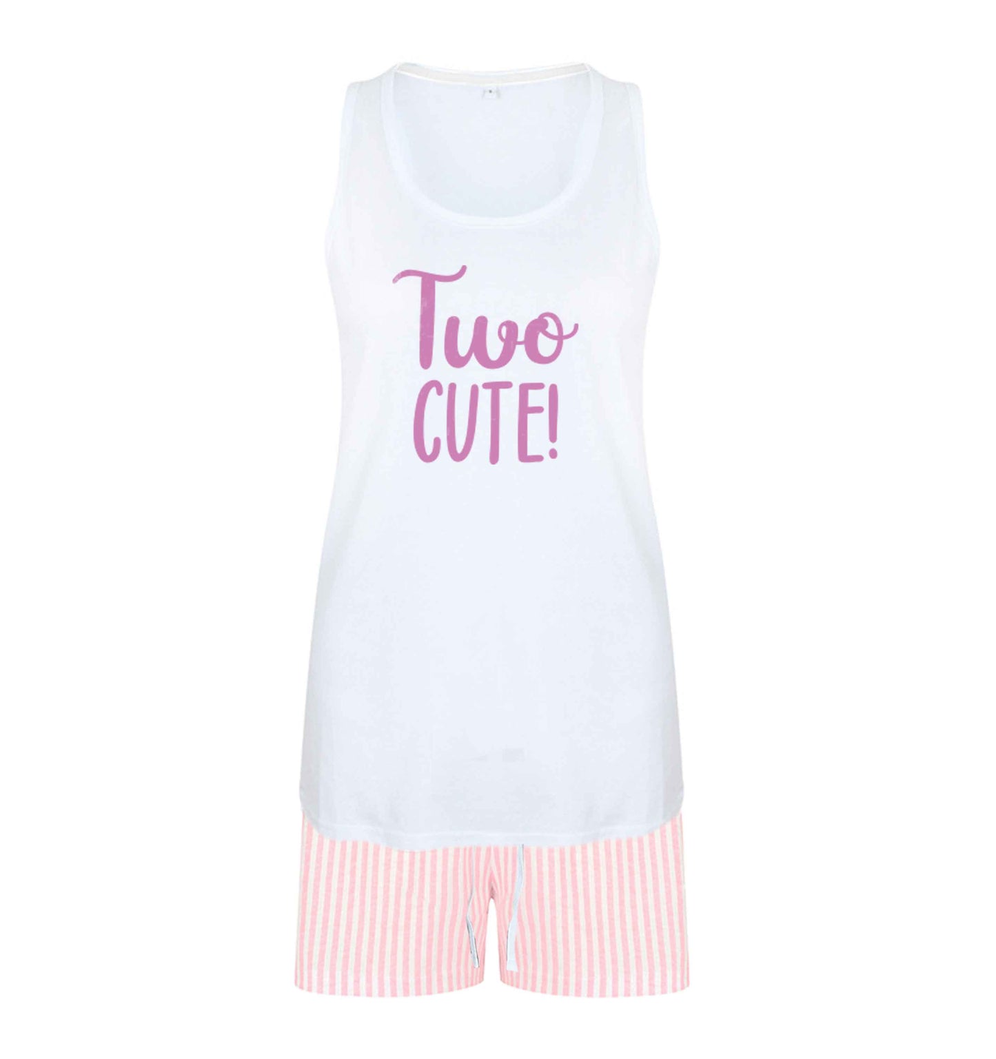 Two cute size XL women's pyjama shorts set in pink 