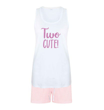 Two cute size XL women's pyjama shorts set in pink 