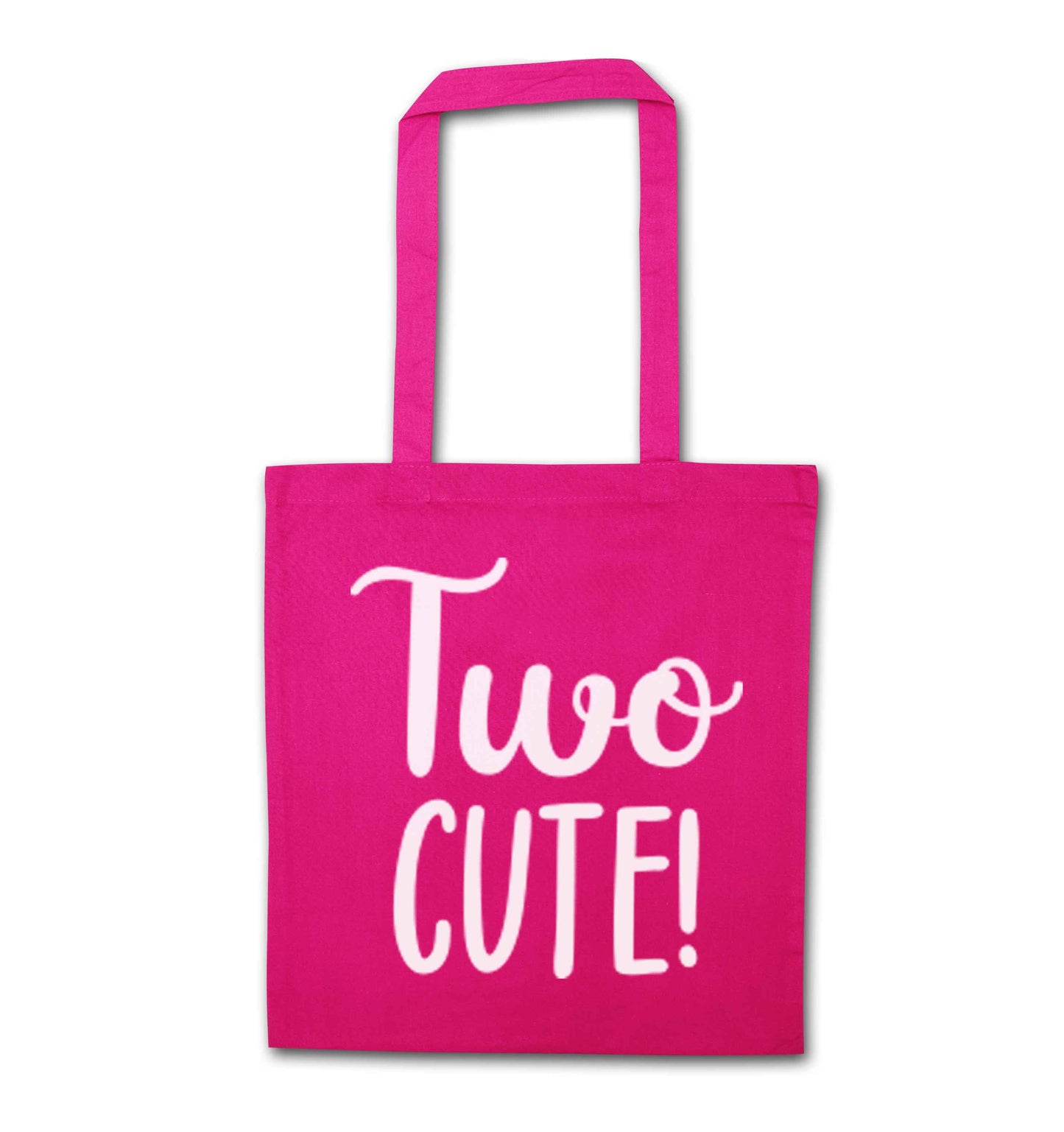 Two cute pink text pink tote bag