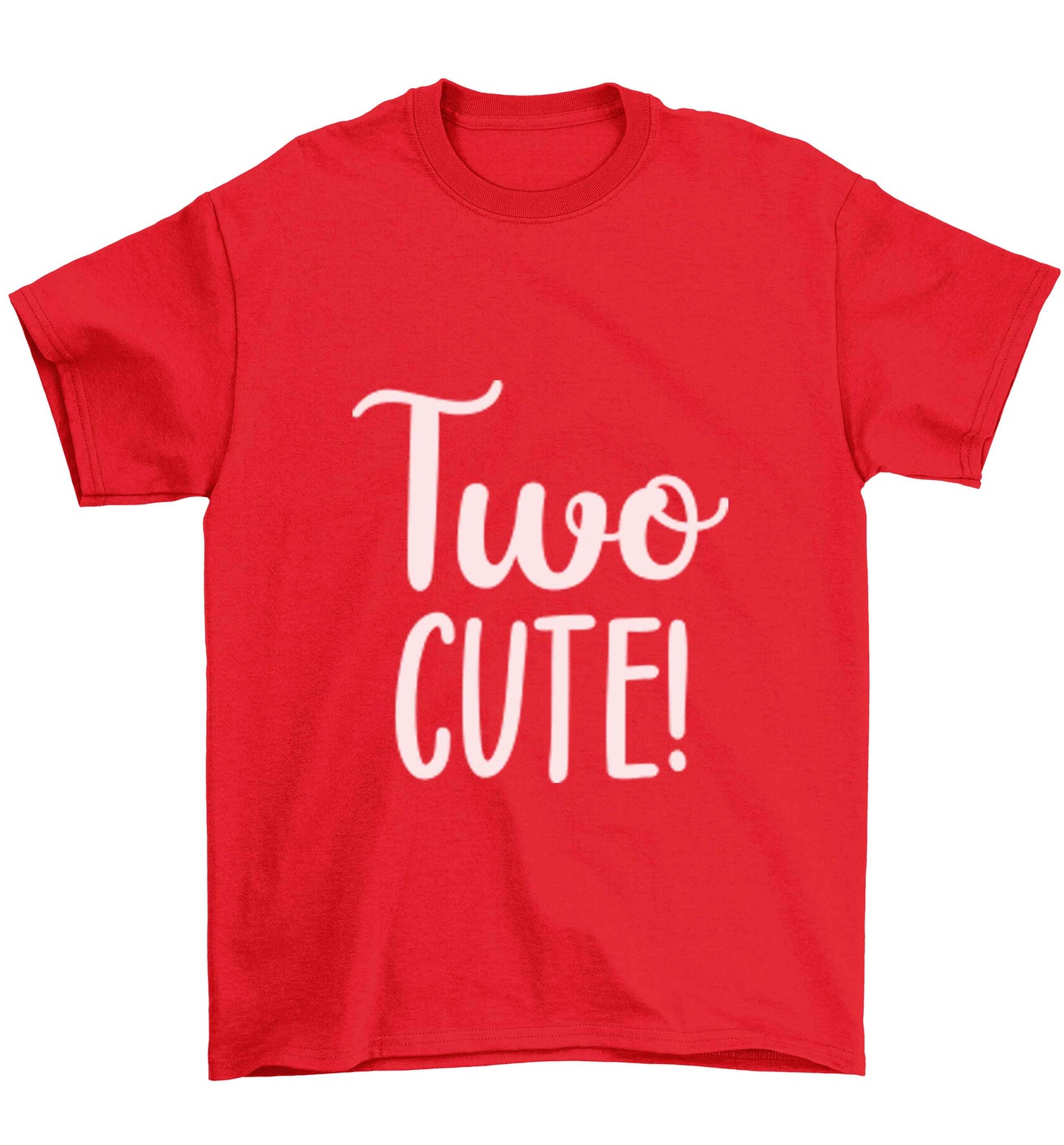 Two cute pink text Children's red Tshirt 12-13 Years