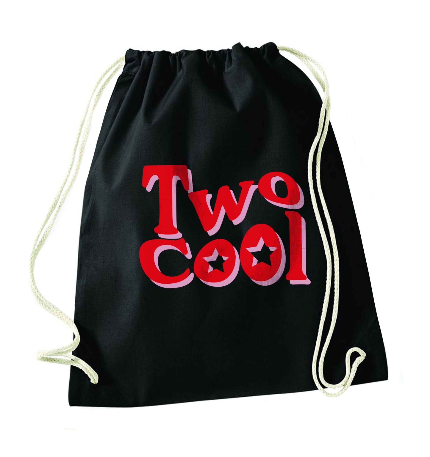 Two cool black drawstring bag