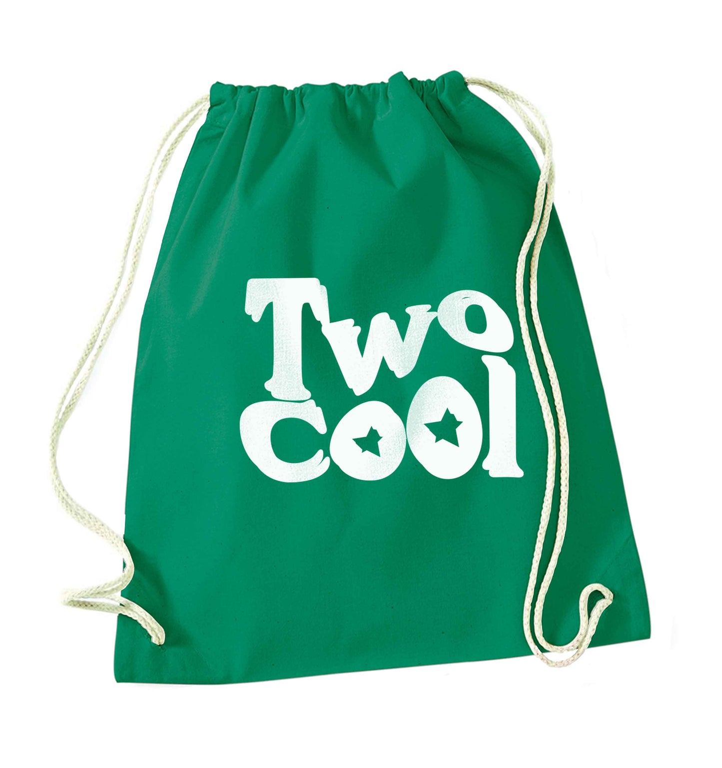 Two cool green drawstring bag
