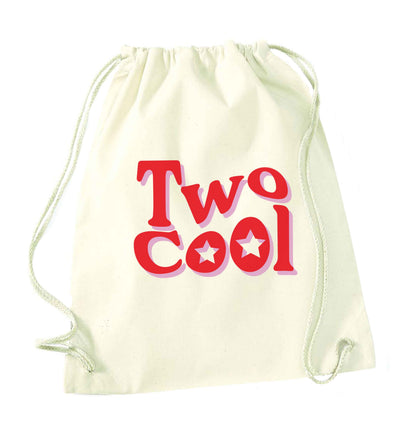 Two cool natural drawstring bag