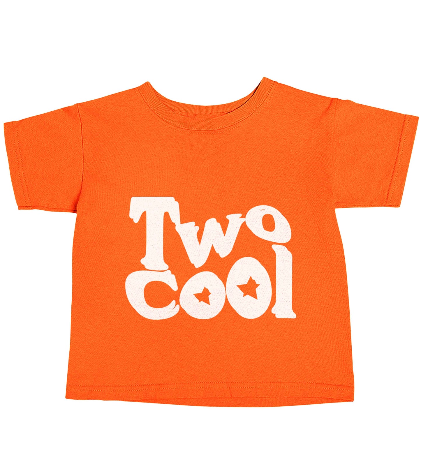 Two cool orange baby toddler Tshirt 2 Years