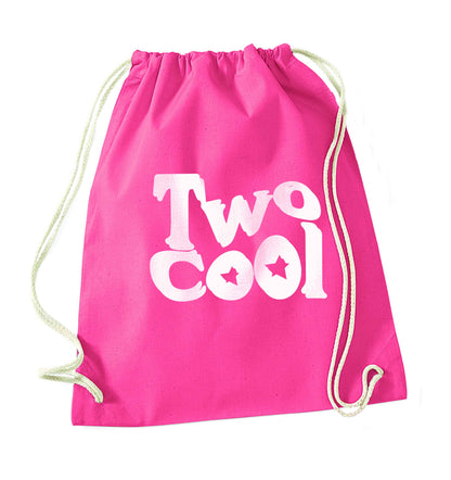 Two cool pink drawstring bag