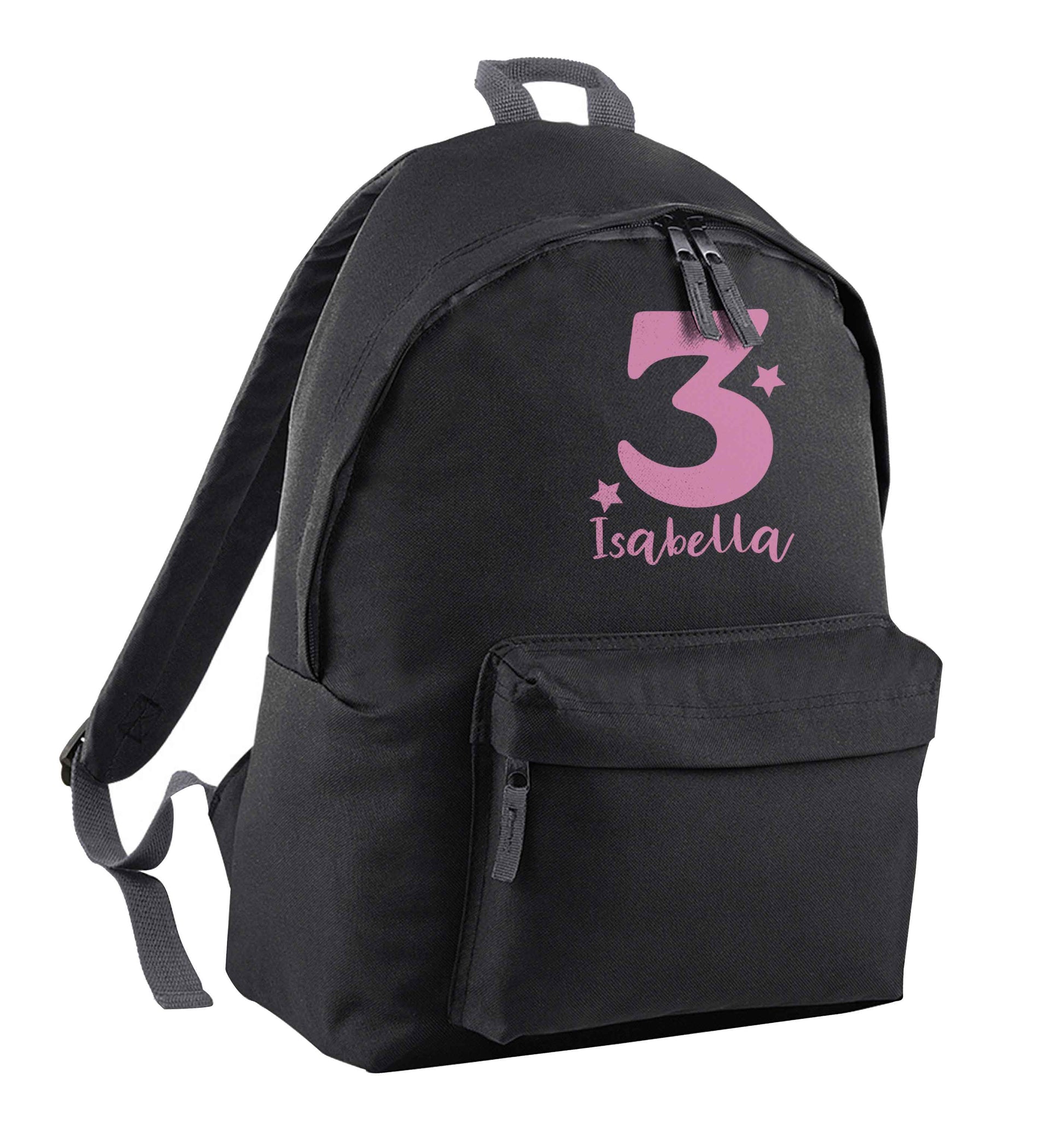 Any age, any name personalised birthday black adults backpack