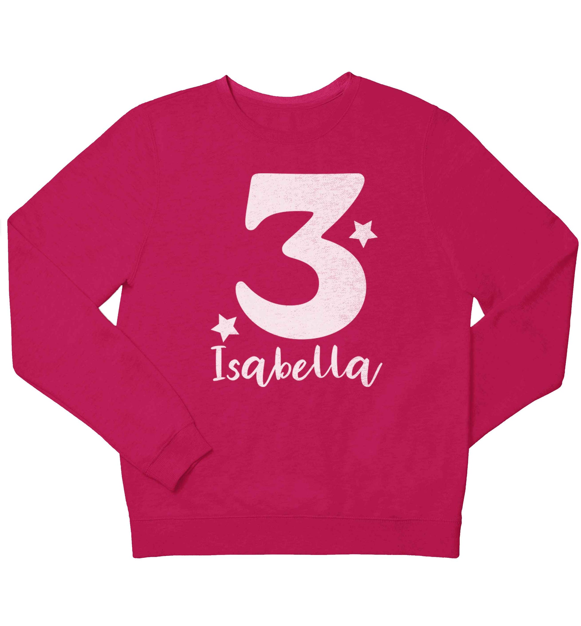 Any age, any name personalised birthday children's pink sweater 12-13 Years