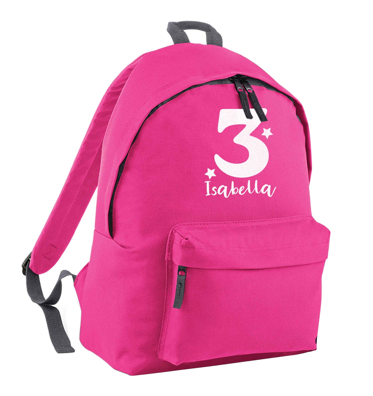 Any age, any name personalised birthday pink adults backpack