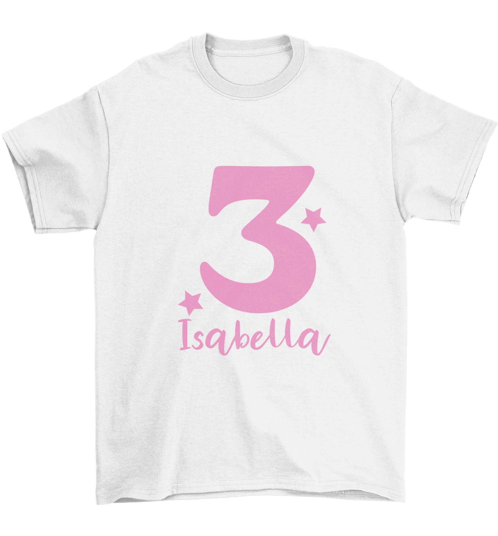 Any age, any name personalised birthday Children's white Tshirt 12-13 Years