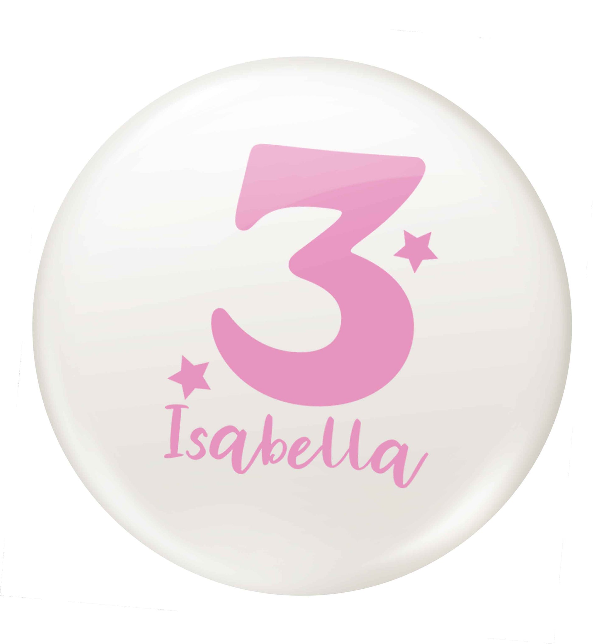 Any age, any name personalised birthday small 25mm Pin badge
