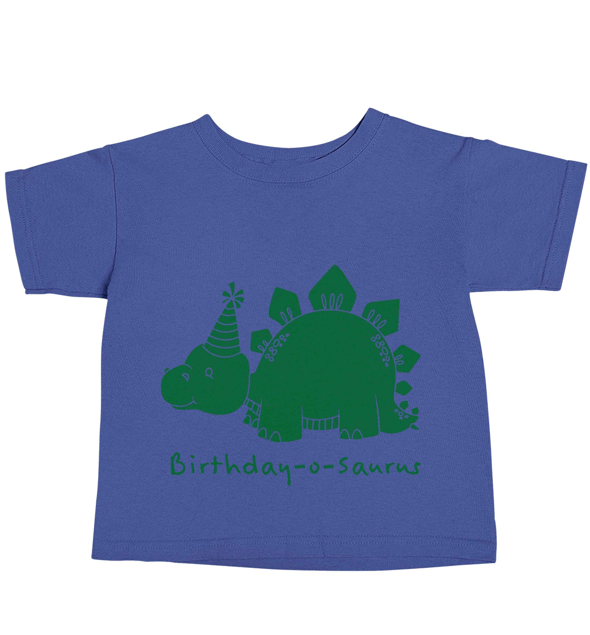Birthday-o-saurus blue baby toddler Tshirt 2 Years