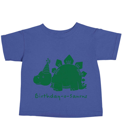 Birthday-o-saurus blue baby toddler Tshirt 2 Years