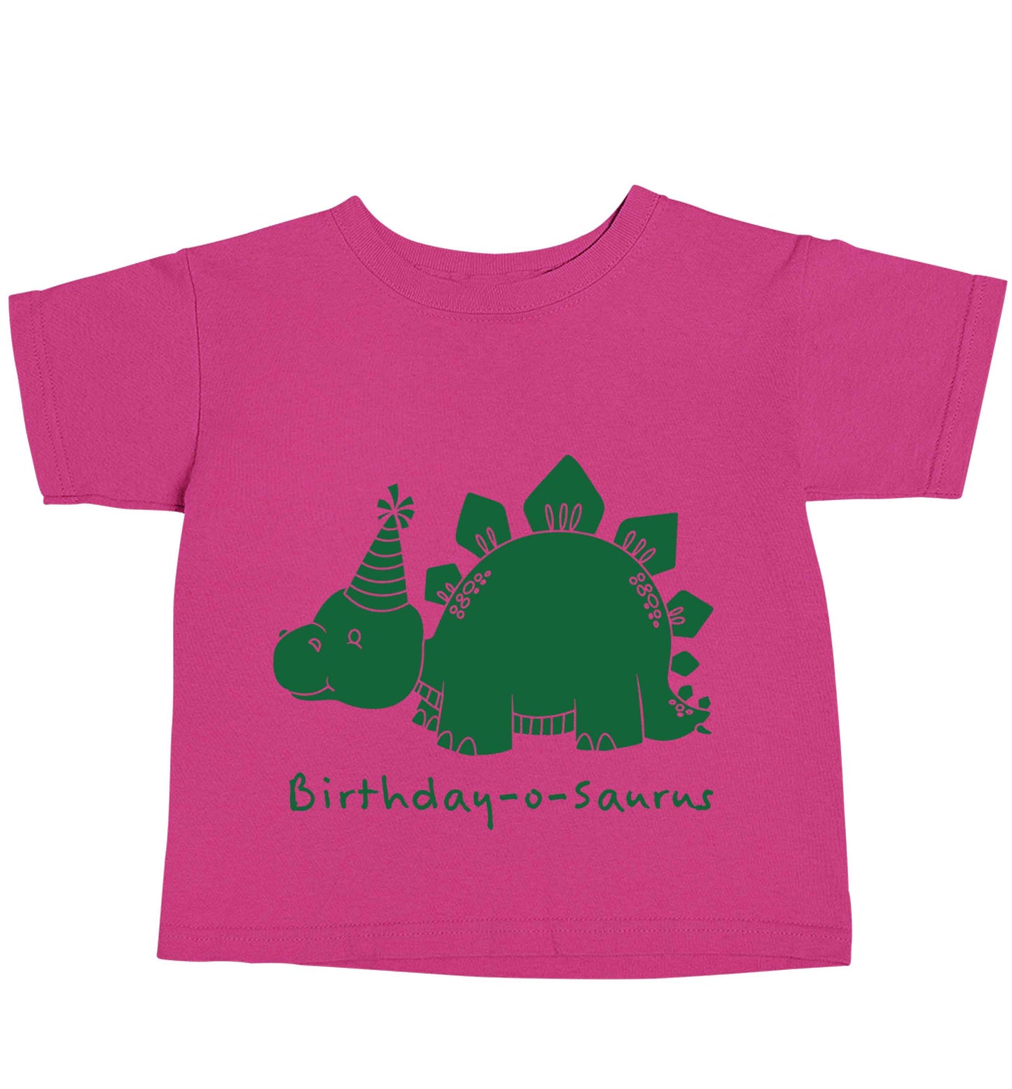 Birthday-o-saurus pink baby toddler Tshirt 2 Years