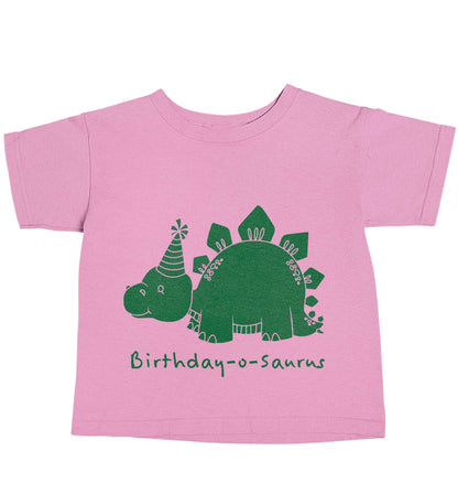 Birthday-o-saurus light pink baby toddler Tshirt 2 Years