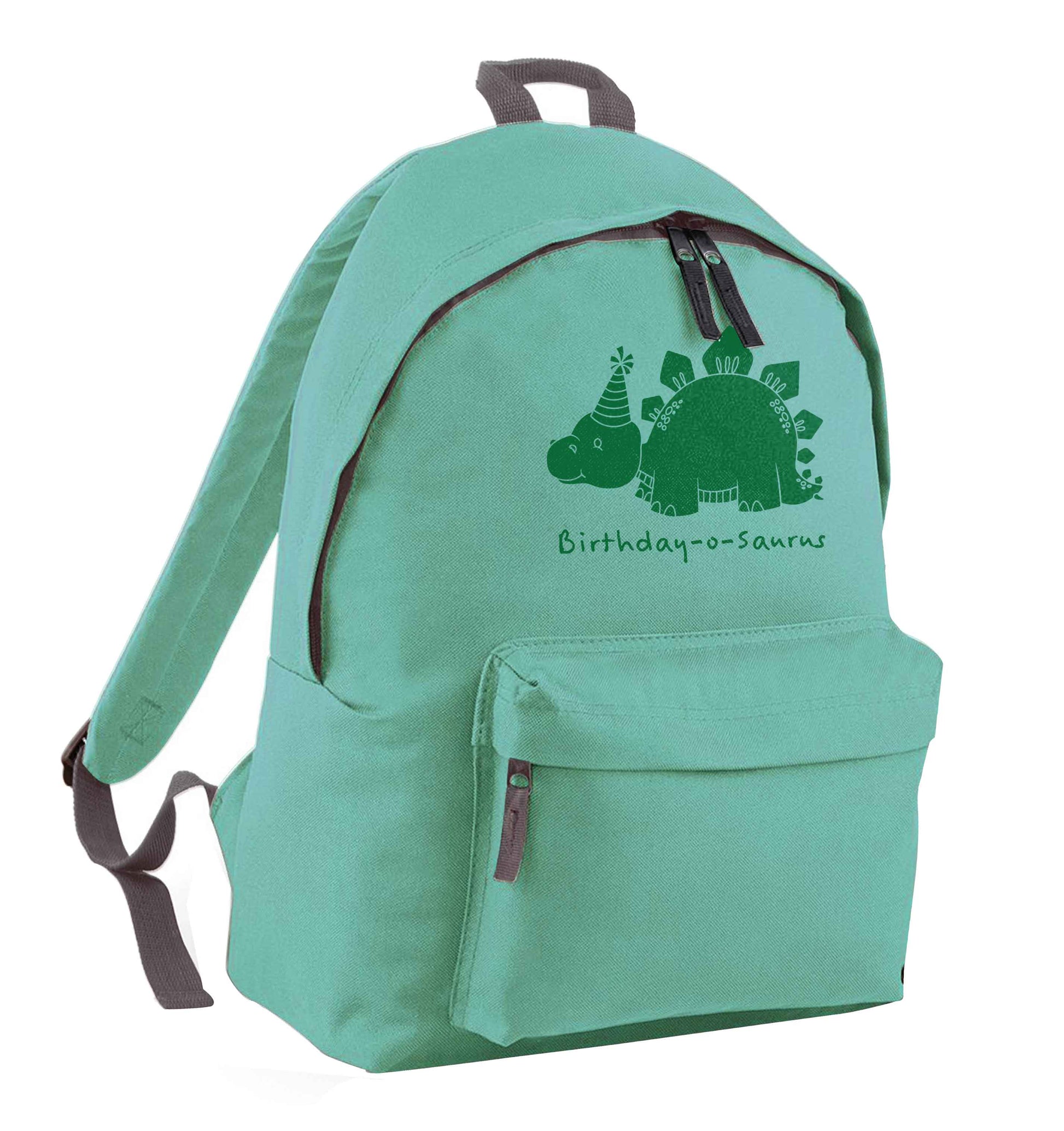 Birthday-o-saurus mint adults backpack