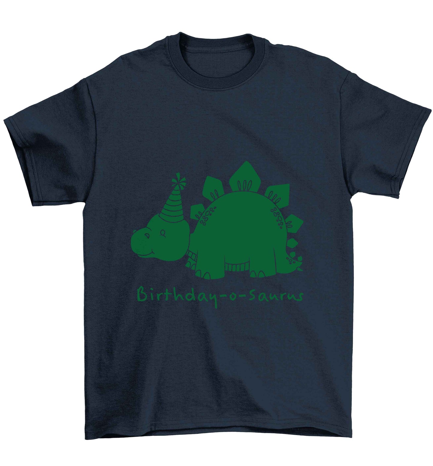 Birthday-o-saurus Children's navy Tshirt 12-13 Years