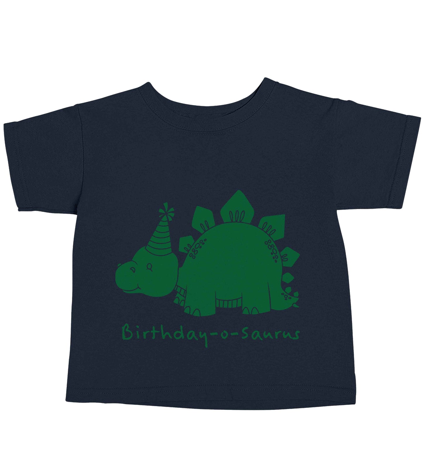 Birthday-o-saurus navy baby toddler Tshirt 2 Years