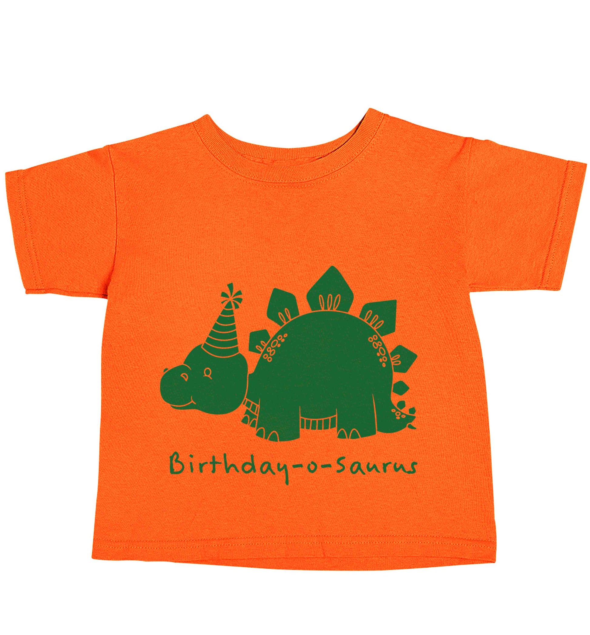 Birthday-o-saurus orange baby toddler Tshirt 2 Years