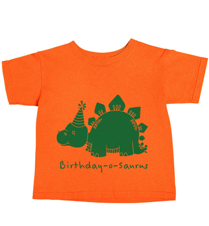 Birthday-o-saurus orange baby toddler Tshirt 2 Years
