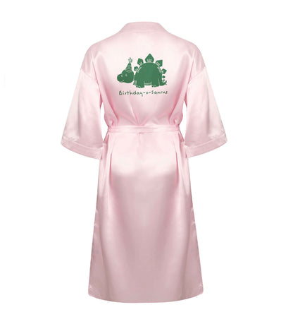 Birthday-o-saurus XL/XXL pink ladies dressing gown size 16/18