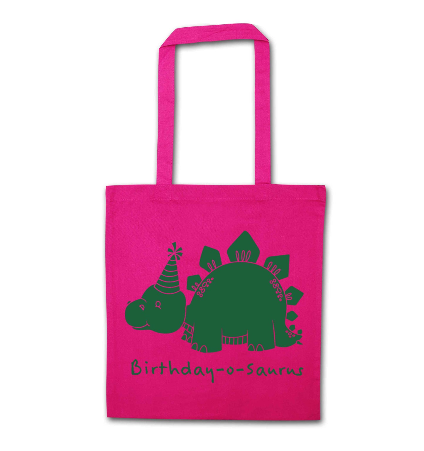 Birthday-o-saurus pink tote bag