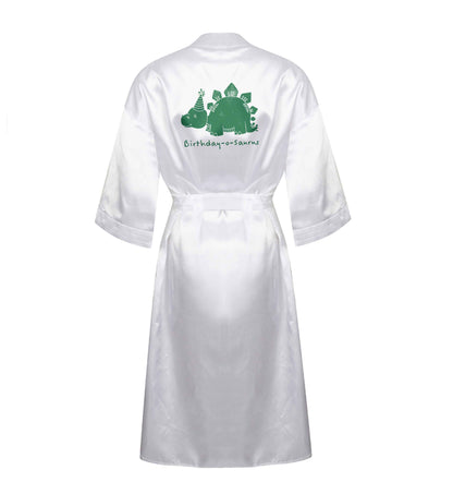 Birthday-o-saurus XL/XXL white ladies dressing gown size 16/18