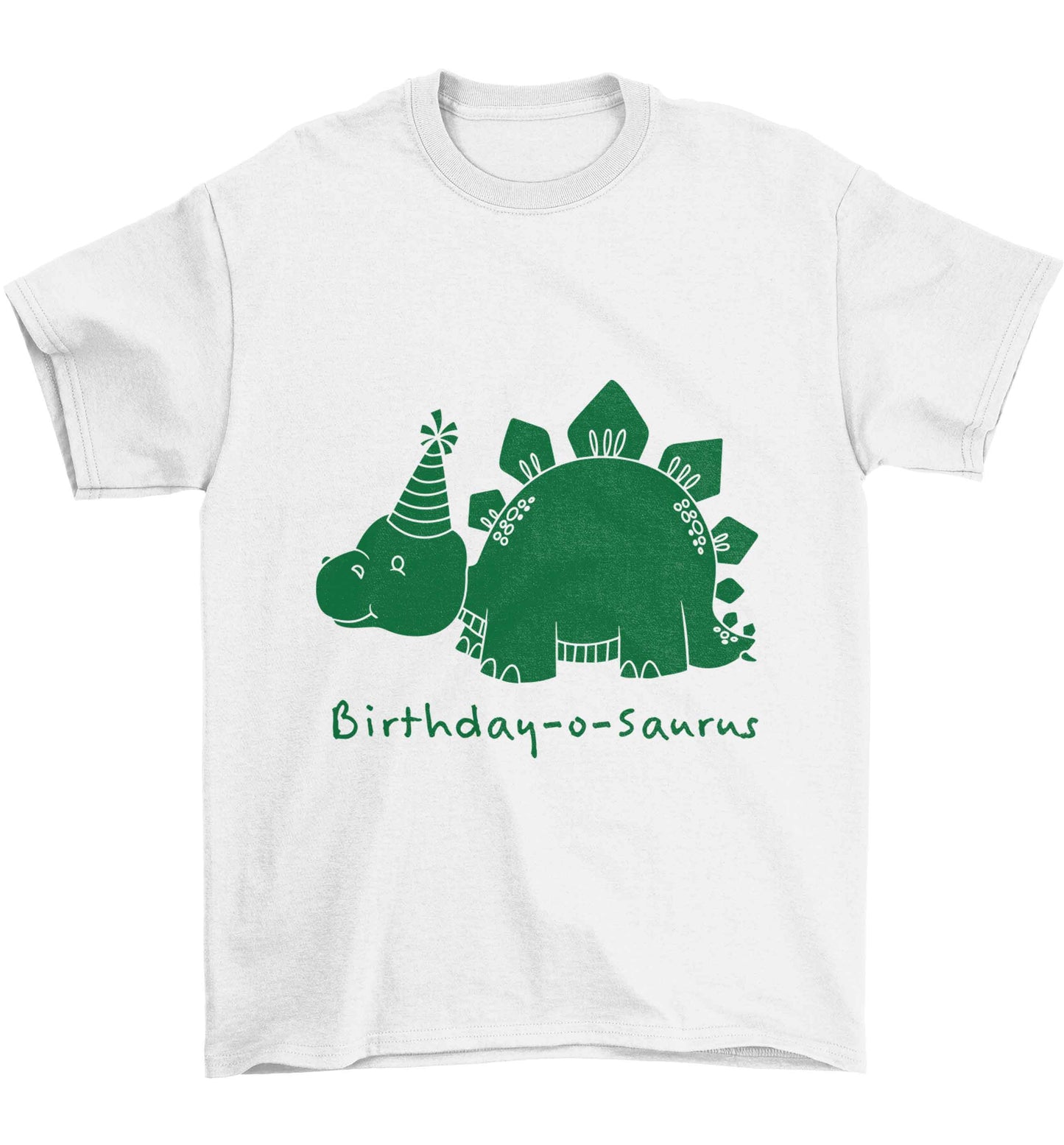 Birthday-o-saurus Children's white Tshirt 12-13 Years