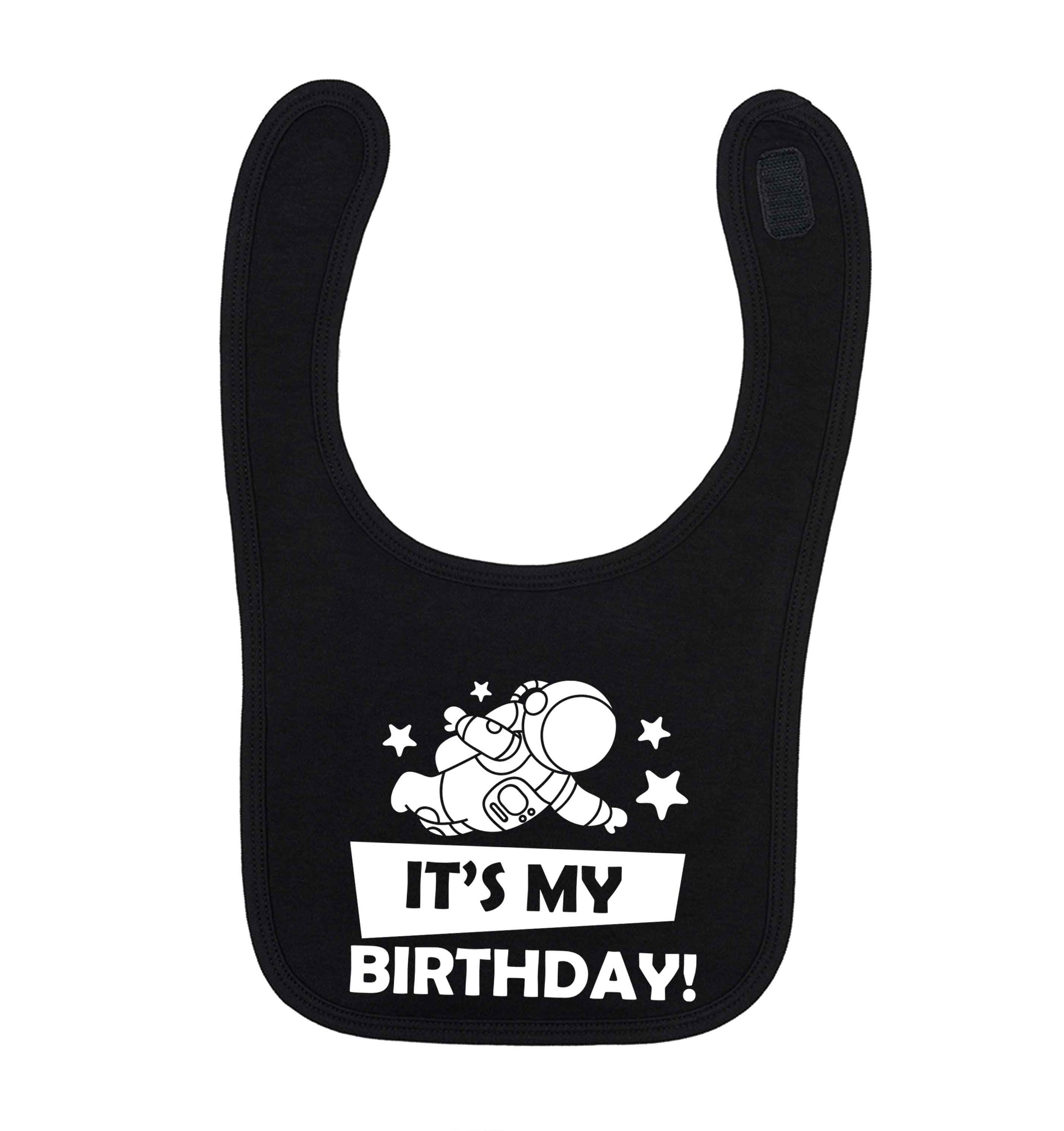 It's my birthday black baby bib