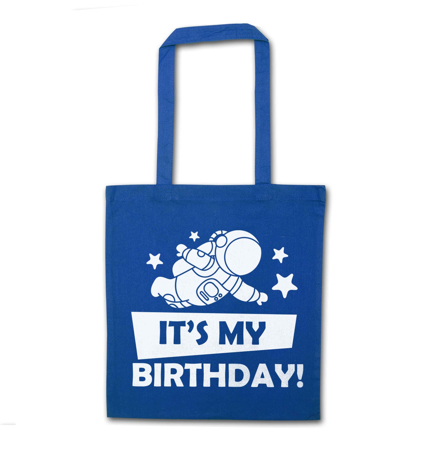 It's my birthday blue tote bag