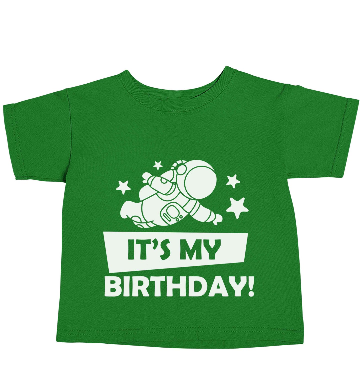 It's my birthday green baby toddler Tshirt 2 Years