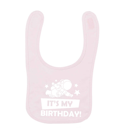 It's my birthday pale pink baby bib