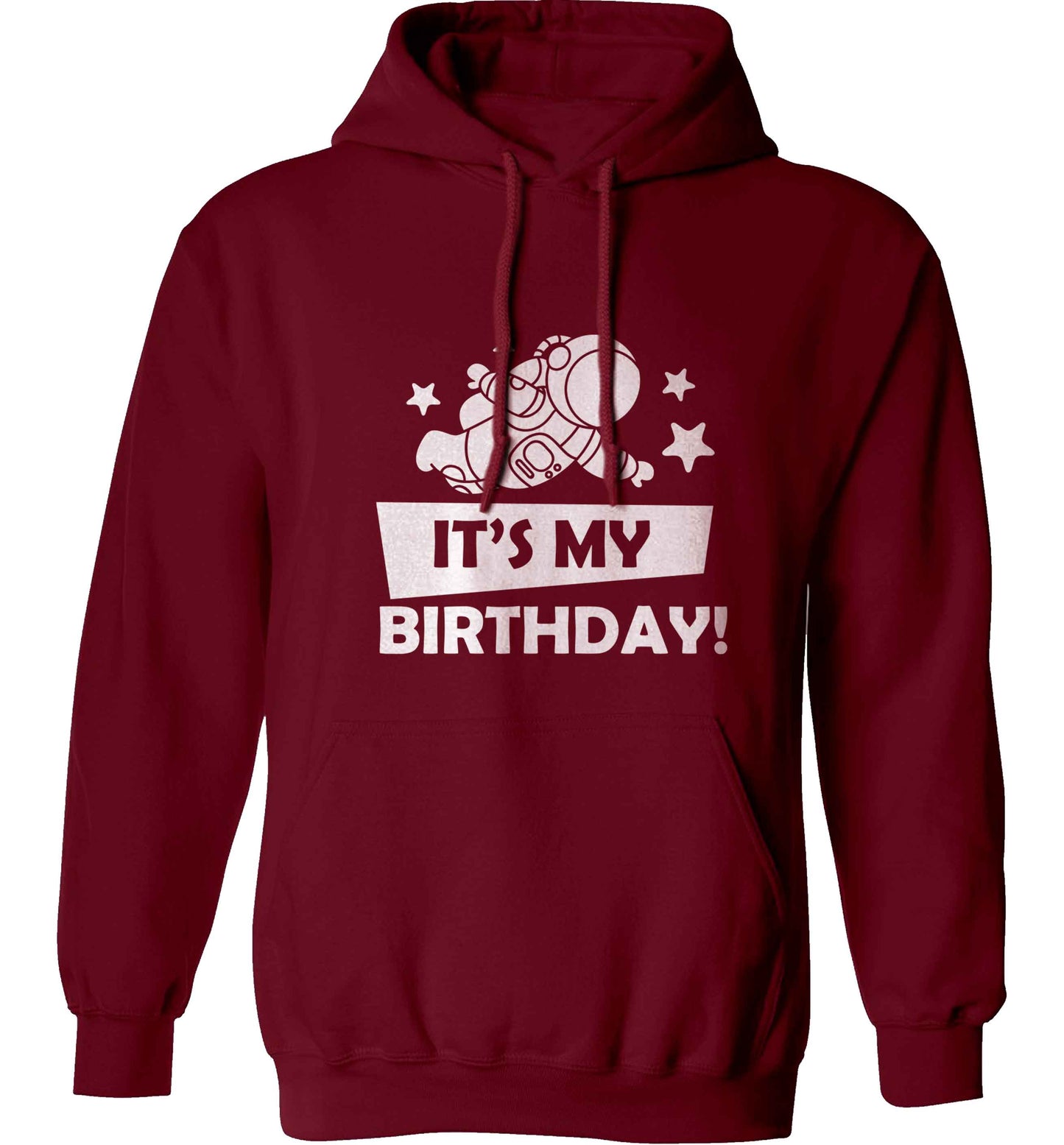 It's my birthday adults unisex maroon hoodie 2XL