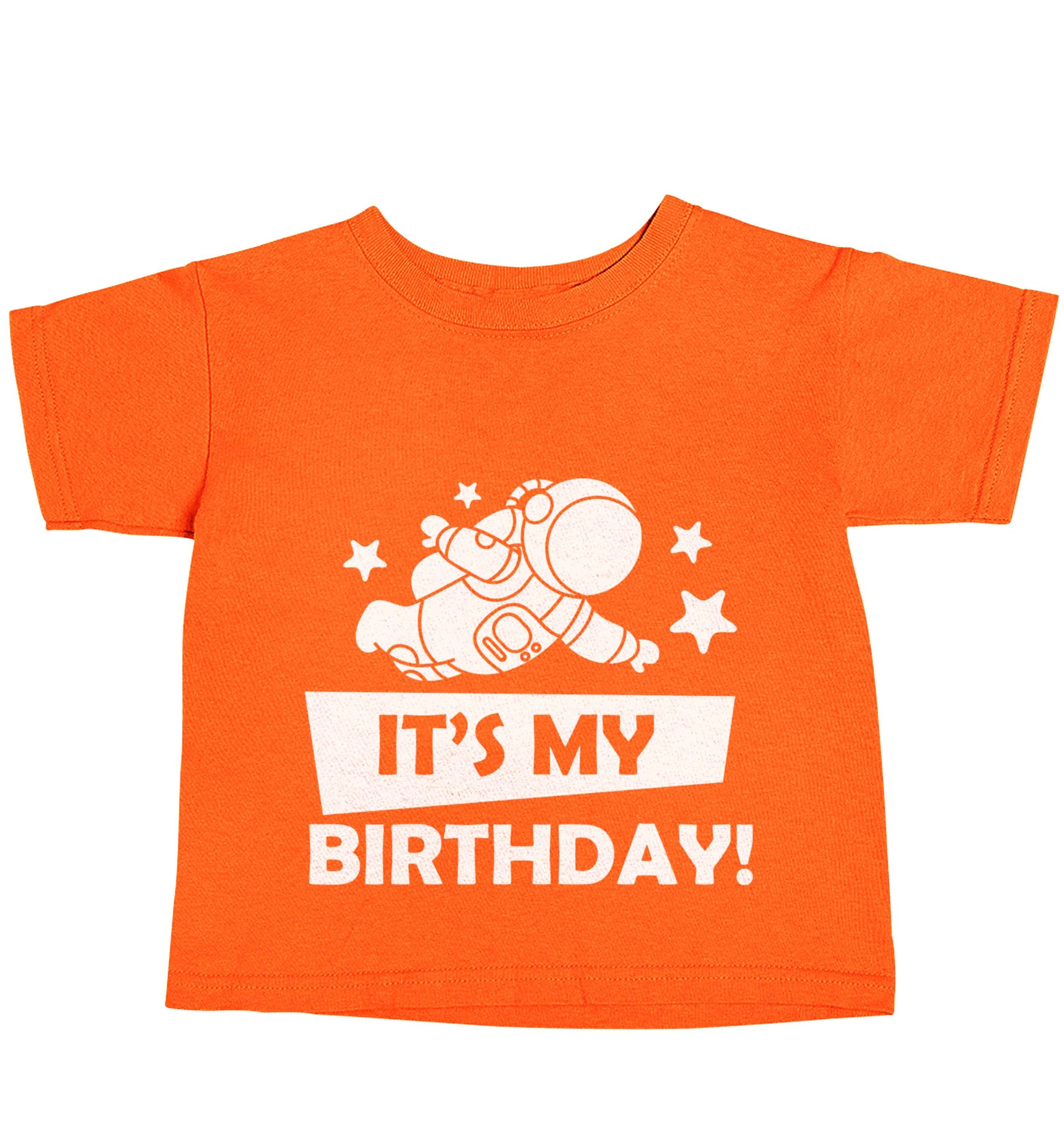 It's my birthday orange baby toddler Tshirt 2 Years