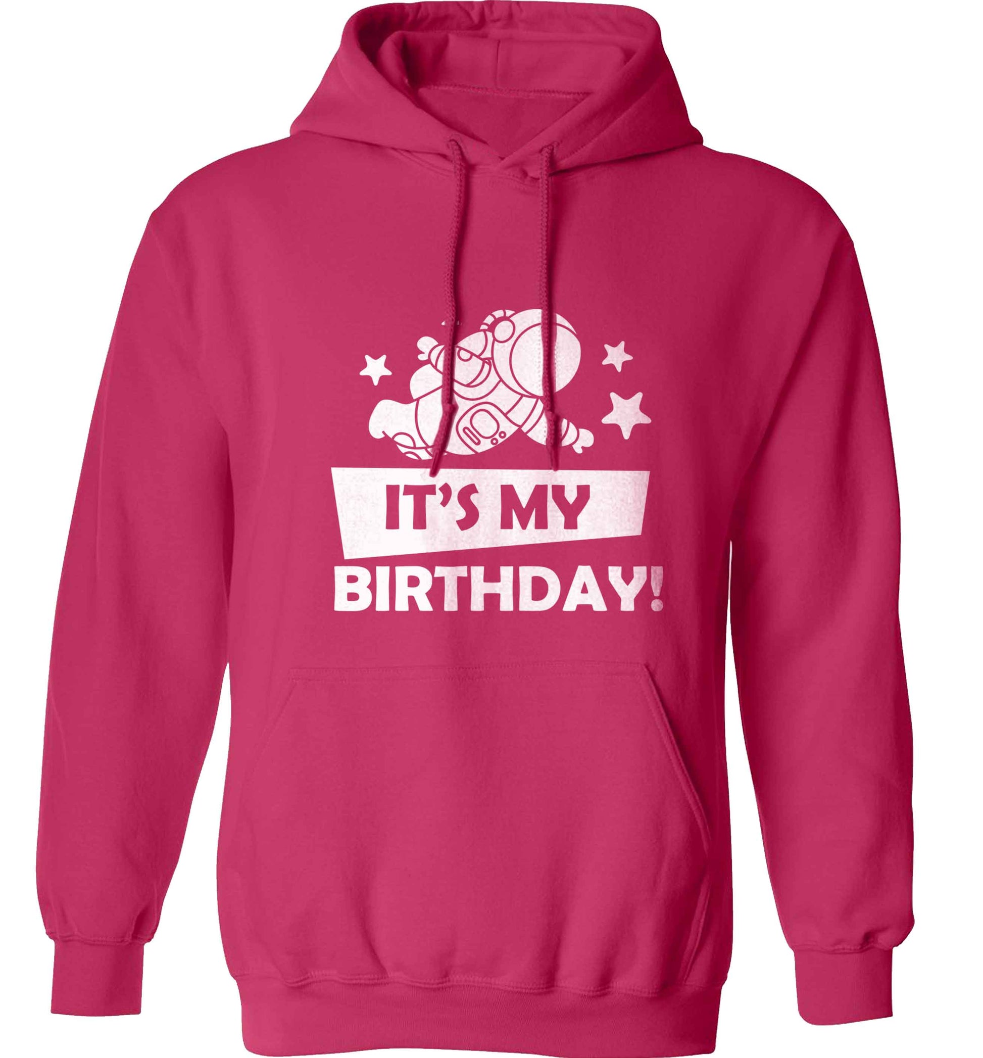 It's my birthday adults unisex pink hoodie 2XL