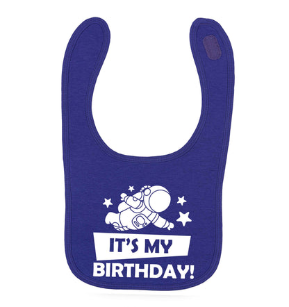 It's my birthday purple baby bib