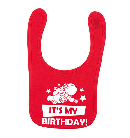 It's my birthday red baby bib