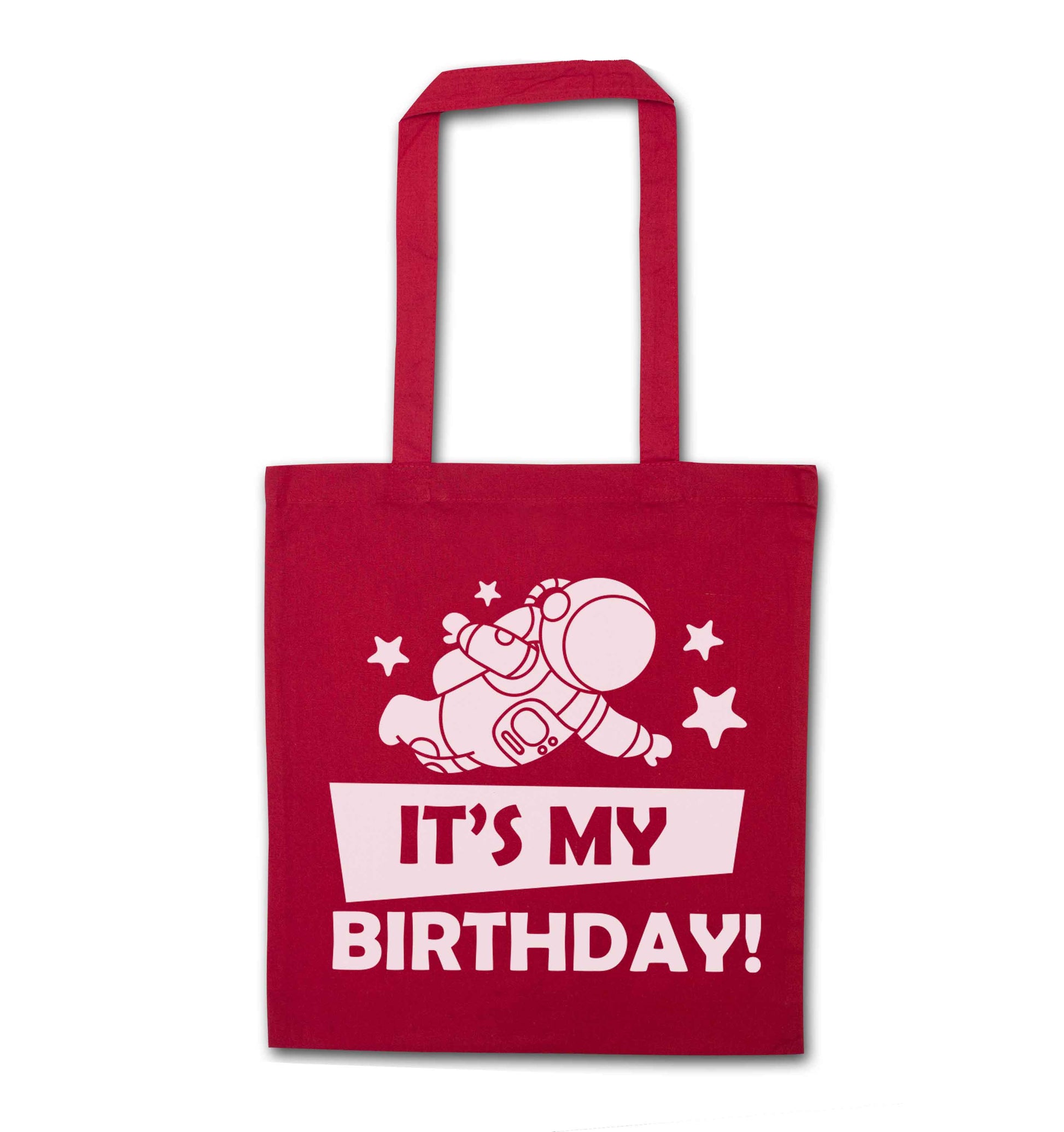 It's my birthday red tote bag