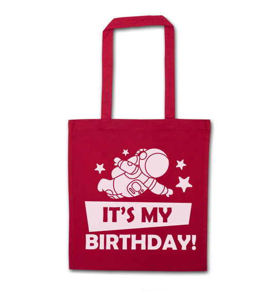 It's my birthday red tote bag