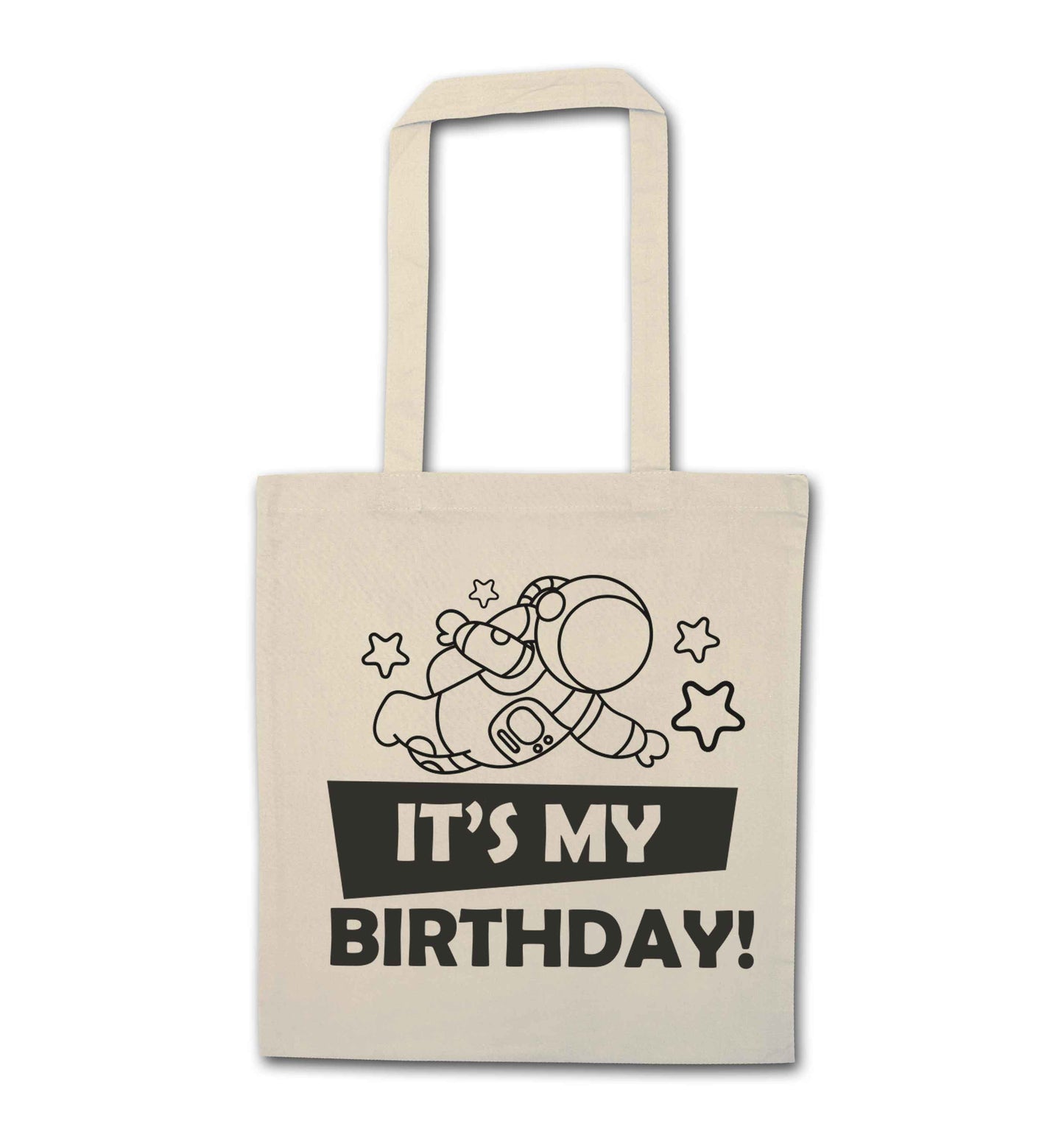 It's my birthday natural tote bag