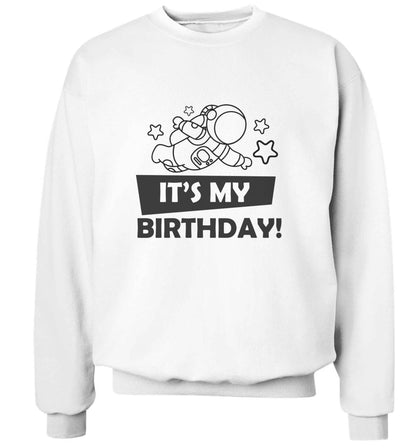 It's my birthday adult's unisex white sweater 2XL