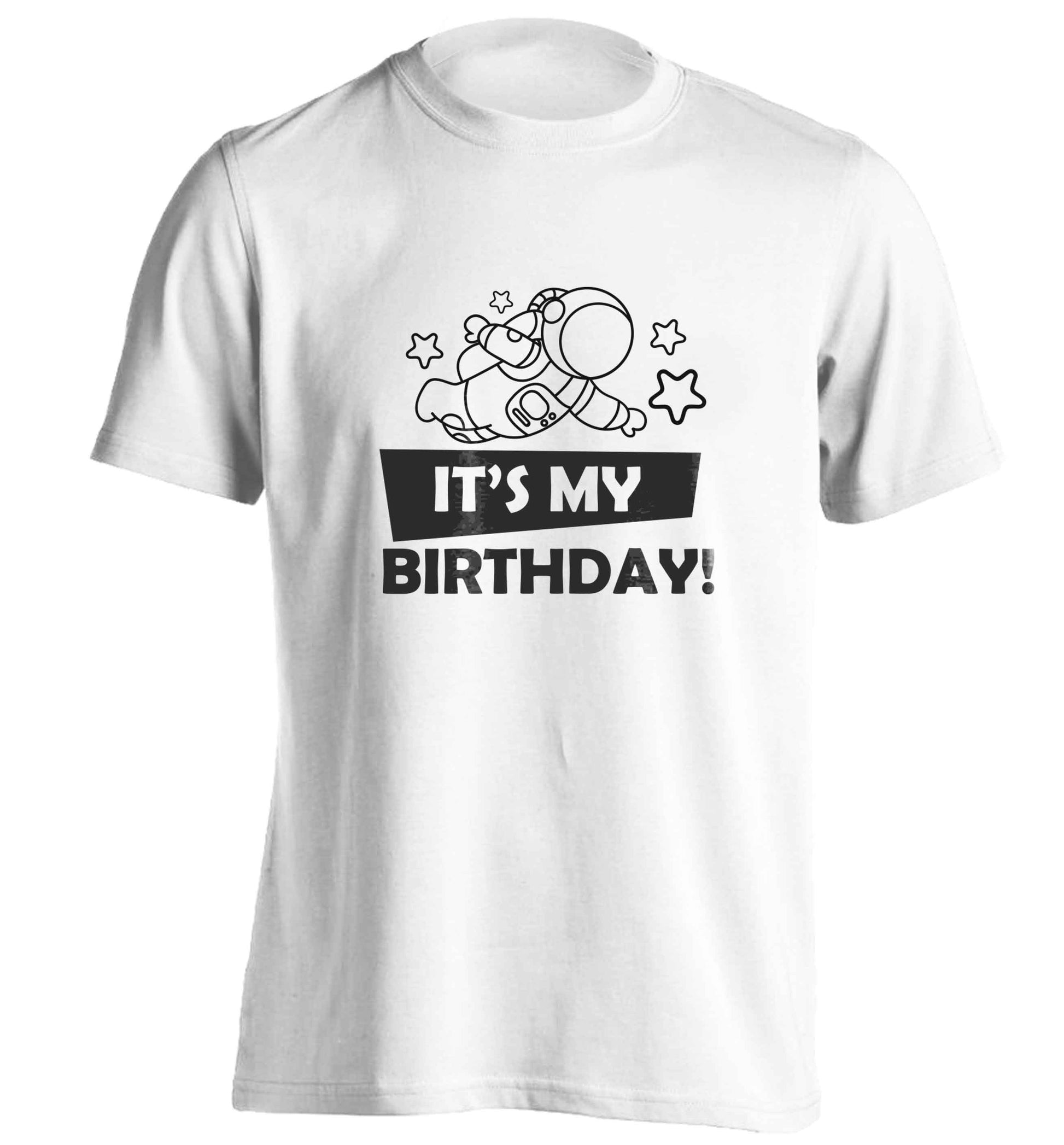 It's my birthday adults unisex white Tshirt 2XL