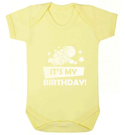 It's my birthday baby vest pale yellow 18-24 months