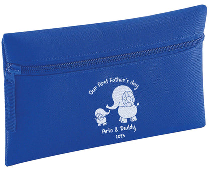 Our first Father's day personalised date and names pencil case