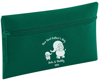 Our first Father's day personalised date and names pencil case